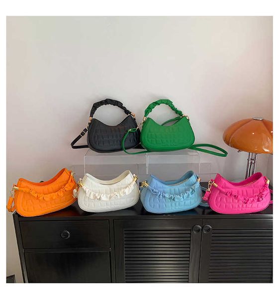 

handheld small bag for women summer new fashion texture one shoulder crossbody bag with western style and small design saddle bag