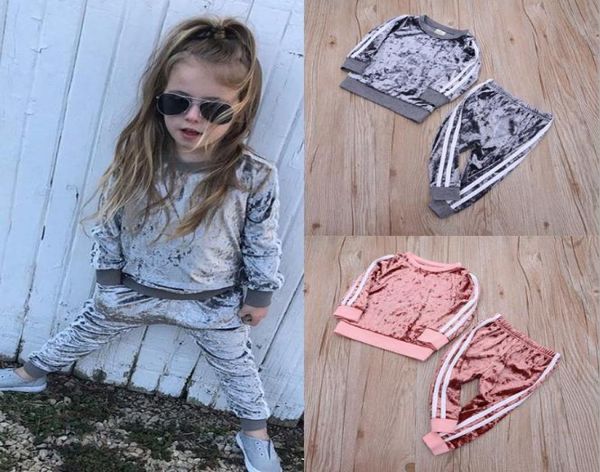 

children clothing spring autumn baby boys clothing sets kids girls tracksuits sport suit fleece jacket girls casual set 04years7427186, White