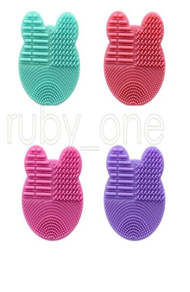 

makeup brushes silicone cleaning brush washing pad gel cleaner scrubber sponge mat foundation cosmetics brush cleaning make up too7019034