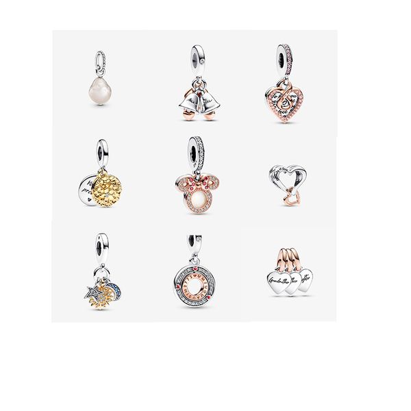 

2023 trendy summer new charms pandoras fashion 925 silver jewelry charm pendant for women diy bracelet pandor necklace chain heart mom love, Bronze;silver