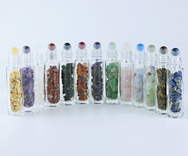 

10ml roller bottle crystal jade roller bottle natural crushing perfume essential oil bottle. many styles choose to support custom logo