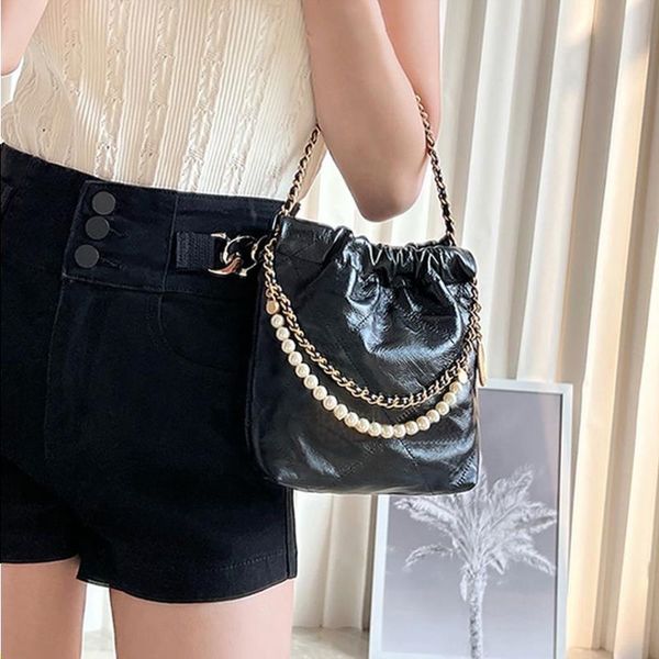 

bag genuine 20cm designer leather mini bag bag luxury bag hobo pearl gold coin chain crossbody with box yc015-2 idhni