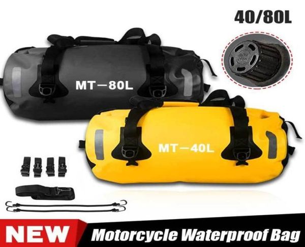 

motorcycle waterproof tail bag travel outdoor dry luggage roll pack 40 80l motorbike backpack seat s 2207147942705