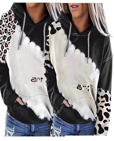 

fashion letter women hoodies spring leopard long sleeve sweatshirt casual patchwork hoodie hooded pullover ladies sweatshirts2206422, White