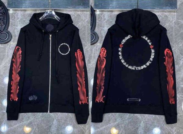 

designer mens hoodies chrome winter sweatshirts heart hoodie ch long sleeve jacket loose coat hooded hoody woman hip hop chromees hearts mix, Black