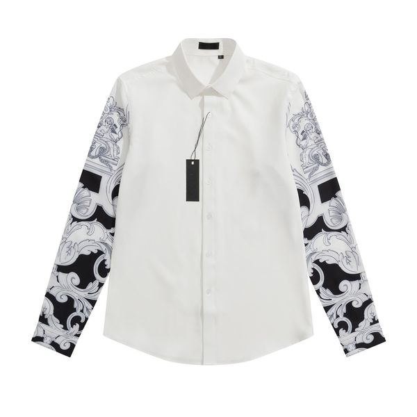 

the new men's shirt is simple and elegant, White;black