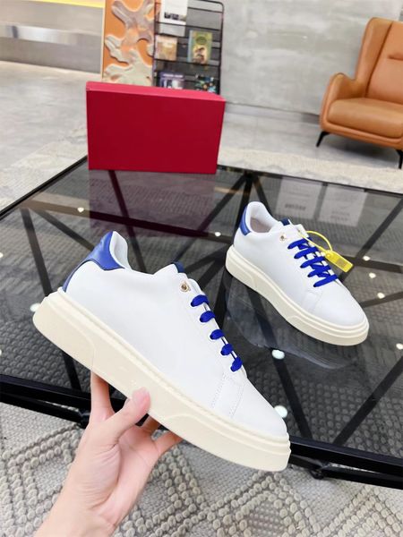 

famous brand runner sports platform sneakers shoes men outdoor trainers white black calfskin leather rubber tread sole party dress casual wa