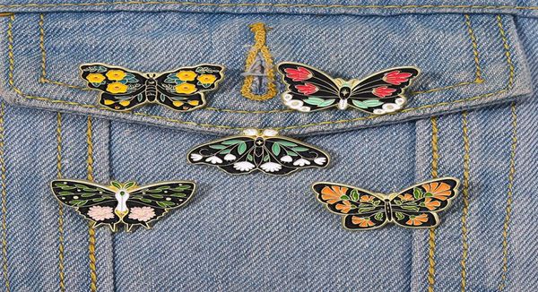 

butterfly insect moth enamel pins retro romance flowers wings brooches lapel badges nature inspiration jewelry gift for women8454607, Blue