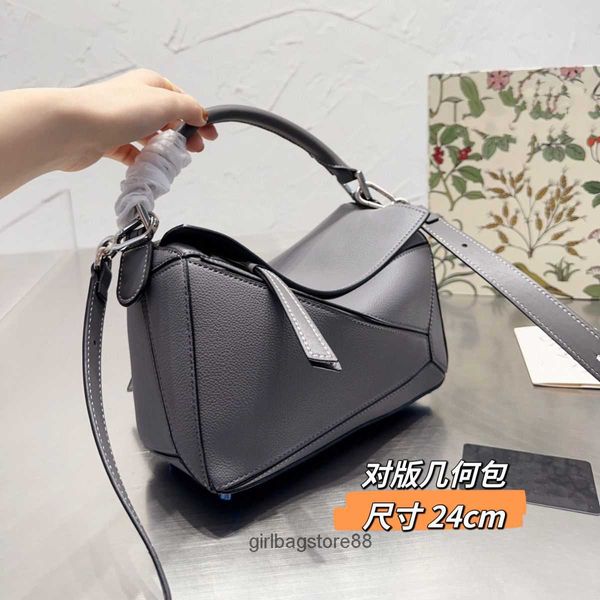 

capacity puzzle spain girl bag handbag designer bags loewsbag leather strap lady geometric spliced diamond large crossbody small premium ap5