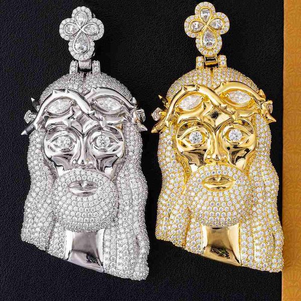 

vintage design 3d stereo moissanite ice crystal sterling silver jewelry pendant