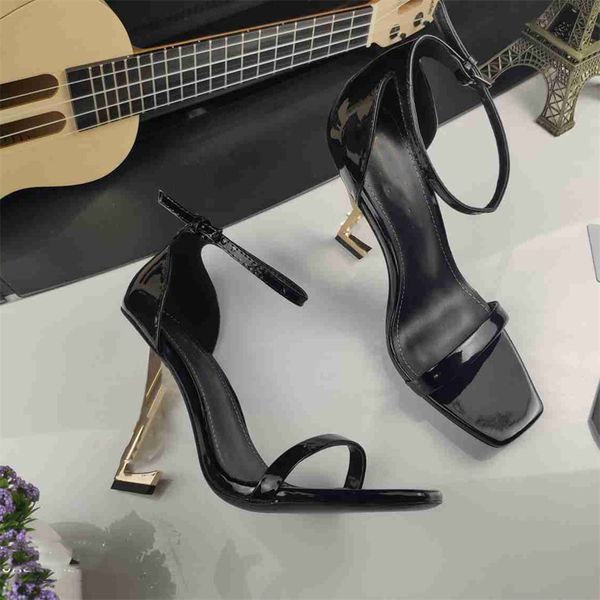 

women designer sandals luxury yslity heels black white apricot color leather heel sandal woman ghmbnm