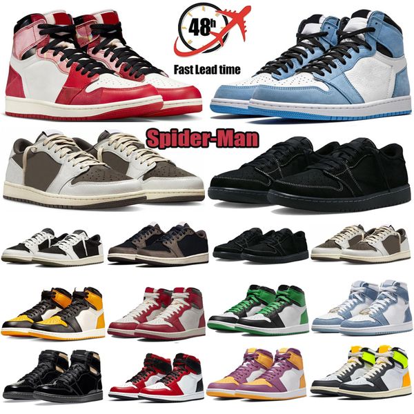

1s og basketball shoes men women black phantom lost and found reverse mocha patent bred starfish true next chapter mens trainers sports snea