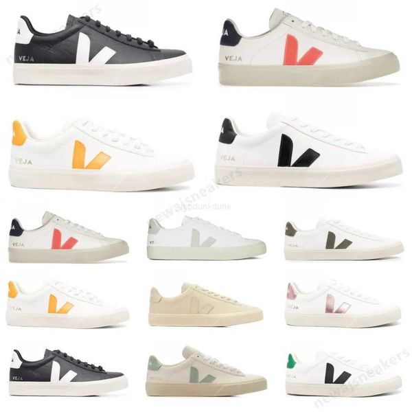 

new fashion veja shoes womens sneakers shoes men 's classic white fashion couples vegetarianism style original veja campo size 36-45, Black