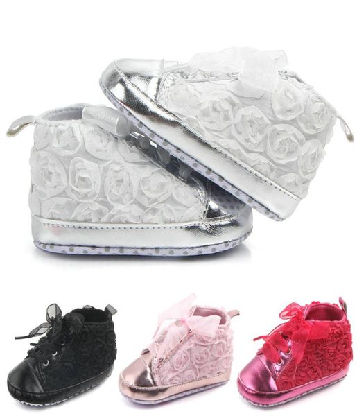 

baby girls autumn shoes toddler soft sole pink rose flowers children shoes infant lace shoes8381059