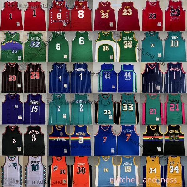 

mitchell and ness basketball allen iverson jersey vince carter kevin durant penny hardaway tracy mcgrady dennis rodman jason williams alonzo, Black;red