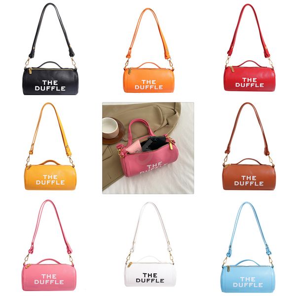 

drawstring bags for girl the duffle bags round shape 8 color pu leather m&j brand designer shoulder bag zipper style cute and portable handb