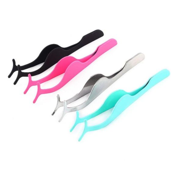 

stainless steel false eyelashes extension curler fake eye lash eyelash tweezers applicator clip clamp eyes makeup beauty tools5938261