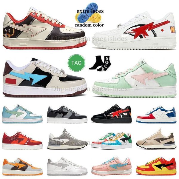 

shark white sk8 luxury casual shoes sta walking shoes college dorpout rocke paste green abc camo white blue camo combo black mens womens sne