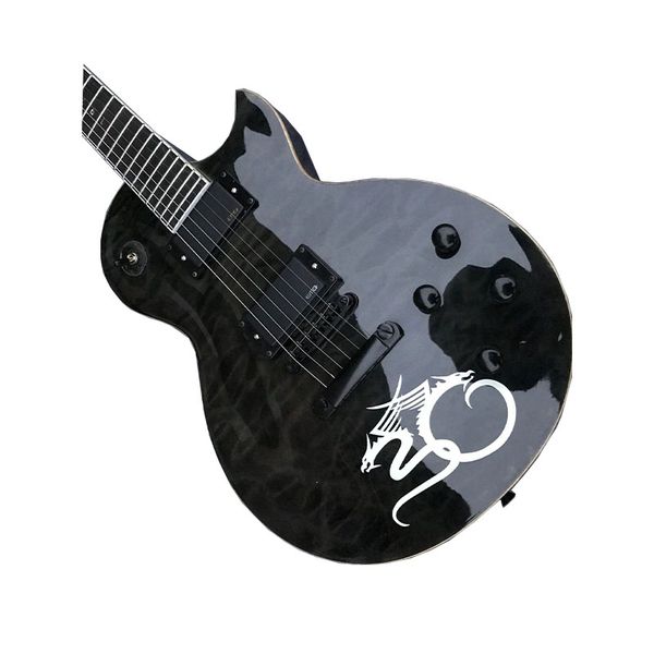 

factory customization black and white snake six string electric guitar,sale