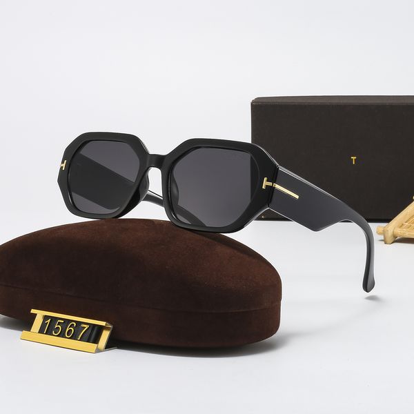 

new hexagonal sunglasses, large frame, tom, fashionable and trendy sunglasses for men and women, cycling and sun protection glasses 1567, White;black