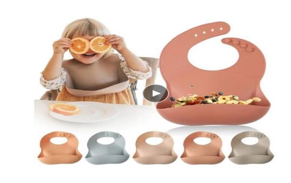 

1pc silicone bibs for kids newborn baby feeding tableware waterproff baby bibs for toddler breakfast feedings7929831