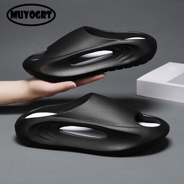 

slippers men thick sole patchwork color summer sneaker slipper platform slides eva sports sandals beach shoes 230703, Black