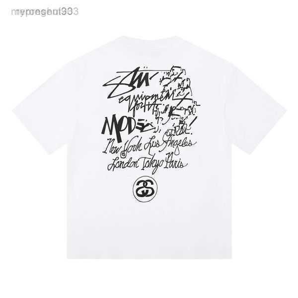 

stussys shirt ice cream niche trendy summer cotton fitting men's couple sleeved for n6vl bpz3 m71n rdks, White;black