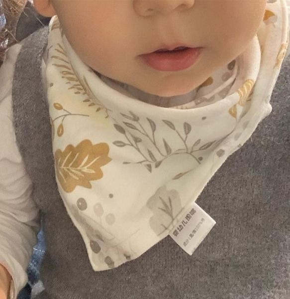 

5pcslot new baby bibs triangle double cotton cartoon burp cloths print saliva towel boys girls feeding apron cotton bandana bib1649330