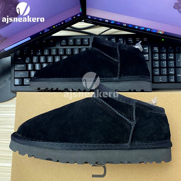 

54mini boot women winter ultra mini boot designer australian platform boots for men real leather warm ankle fur boot 54mini 4cm luxurious sh, Black