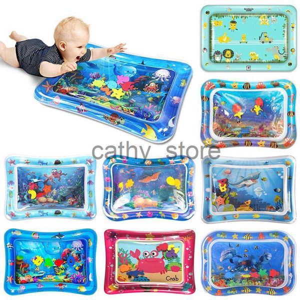 

mats 36 designs baby kids water play mat inflatable pvc infant tummy time playmat toddler water pad for baby fun activity play center x0704