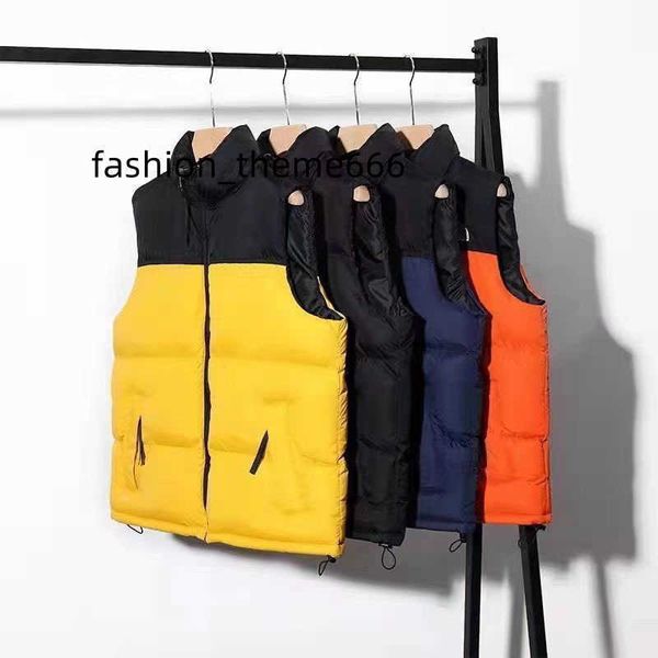 

designer men's vest down coats sale europe and the united states autumn/winter down cotton embroidered alphabet women's thick warm, Black