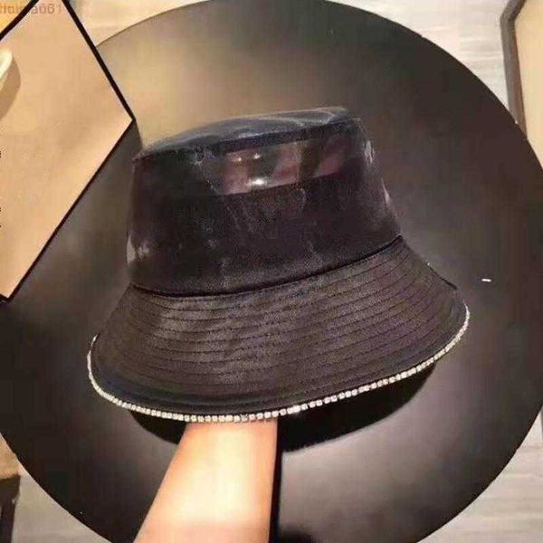 

designers hat women hats pearl caps patchwork washed sun bucket solid wide brim cotton beach two-sided fishing cap 2 color, Blue;gray