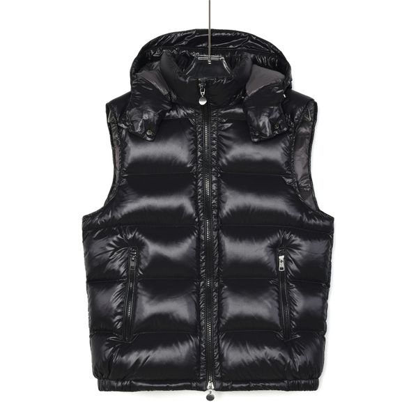 

winter vest clothes designer men down vests jacket hooded womens puffer coats embroidered badge keep warm outerwear letter stand collar slee, Black;white