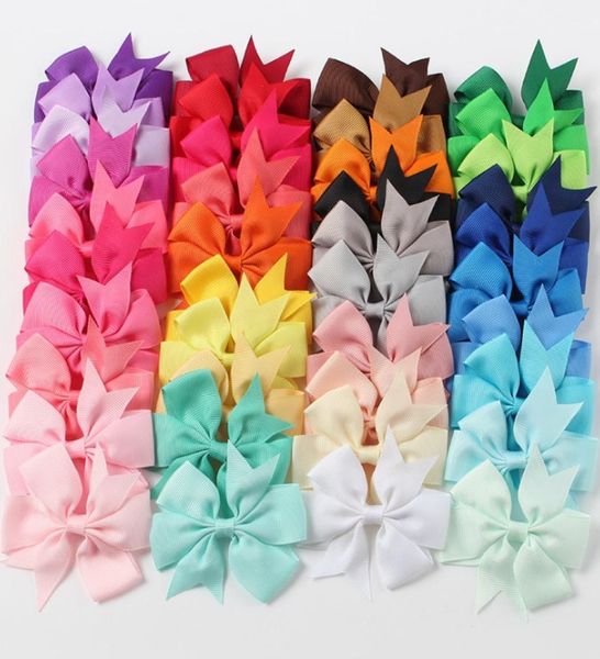 

40 colors childrens ins candy color fashion ribbon bow hair clips american style kids party performance princess hair accessories1456287, Slivery;white
