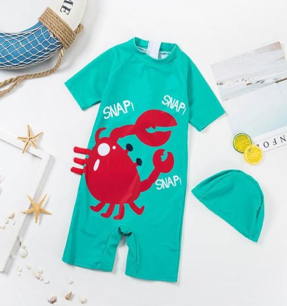 

boy crab swimwear baby bathing suit one pieces cartoon children swimsuit baby swim wear 2019 summer kids clothing5627078, Black