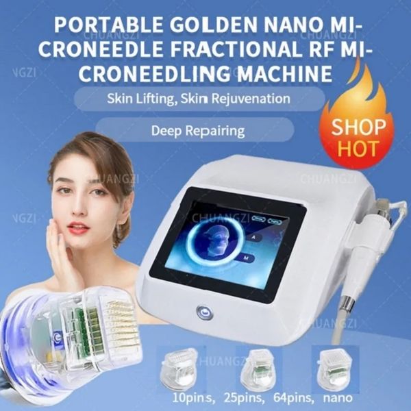 

fractional rf microneedle portable machine acne scars stretch marks removal radio frequency skin tightening machine