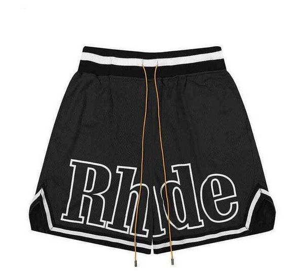 

men's shorts rhude letters printing designer short fashion large size xxl 3xl 4xl men sweatpants pants summer mens beach pant, White;black