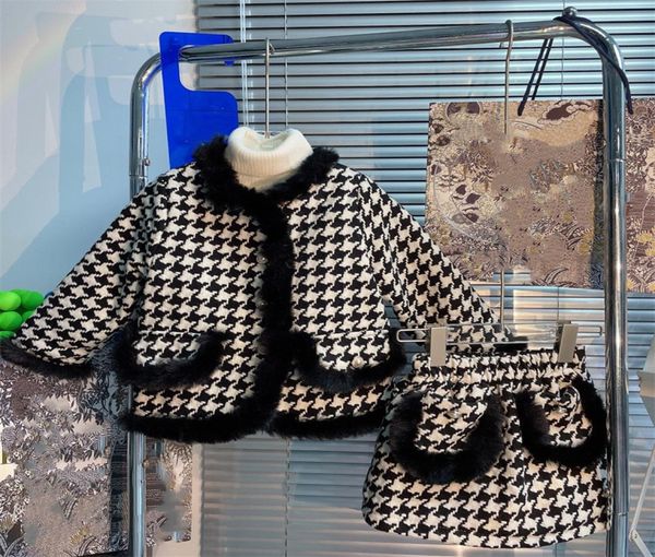 

baby girls designer clothes sets girl autumn winter thousand bird box set chirden039s 2022 new wool long sleeve two pieces 9920916, White