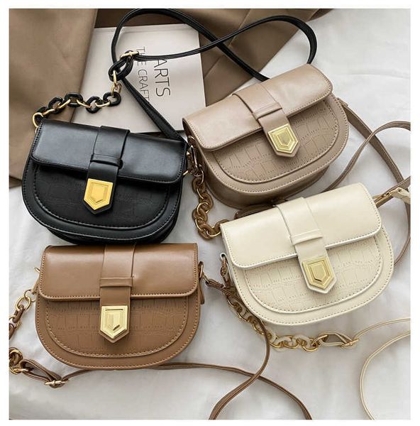 

baobao women's spring/summer new fashion women's bag single shoulder oblique straddle bag simple stone pattern saddle bag