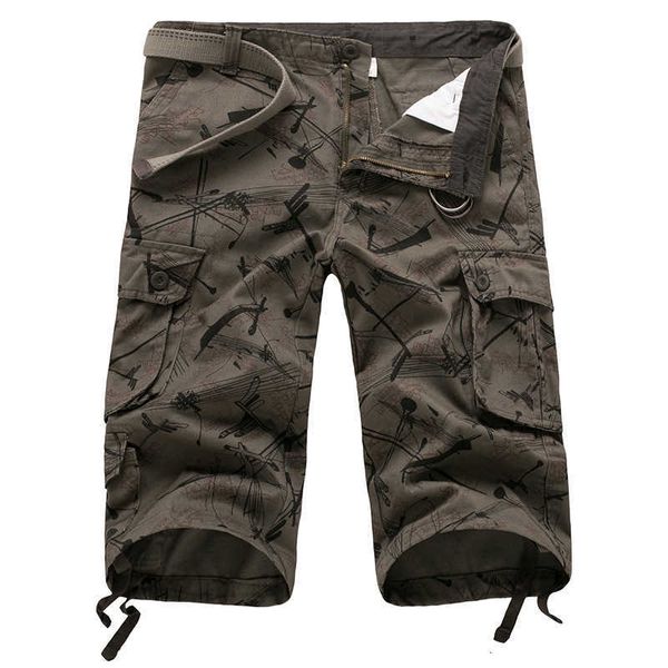 

capris men's multi pocket pants direction sign casual loose, White;black