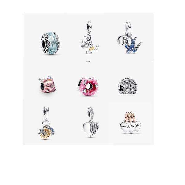 

2023 new collections charms fit pandora 925 original bracelets 925 sterling silver chameleon luminous firefly butterfly charms beads fine di, Bronze;silver