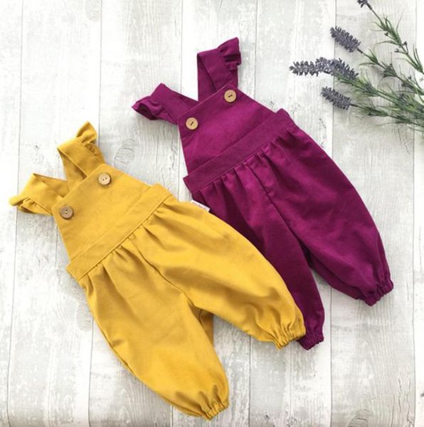 

kids clothes girls boys solid romper newborn infant flying sleeve jumpsuits summer baby climbing clothing c11872793972, Blue