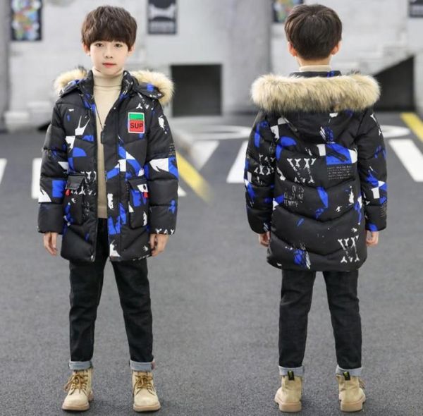 

boy039s new big boy winter children039s down cotton coat011896435, Blue;gray