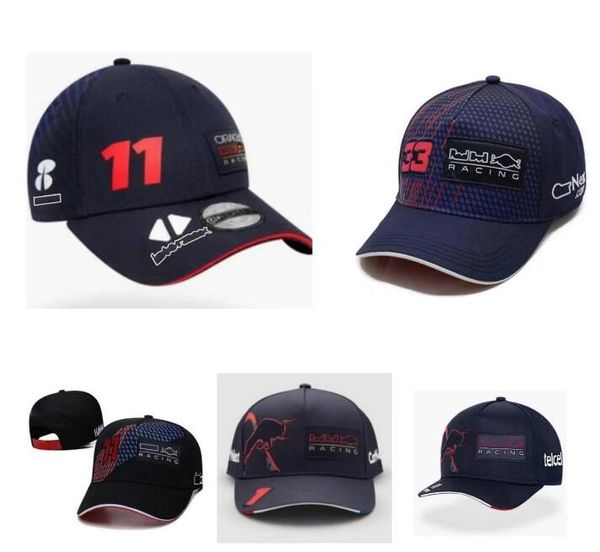 

f1 formula one full embroidered logo men's and women's outdoor sports sun hats same style customization