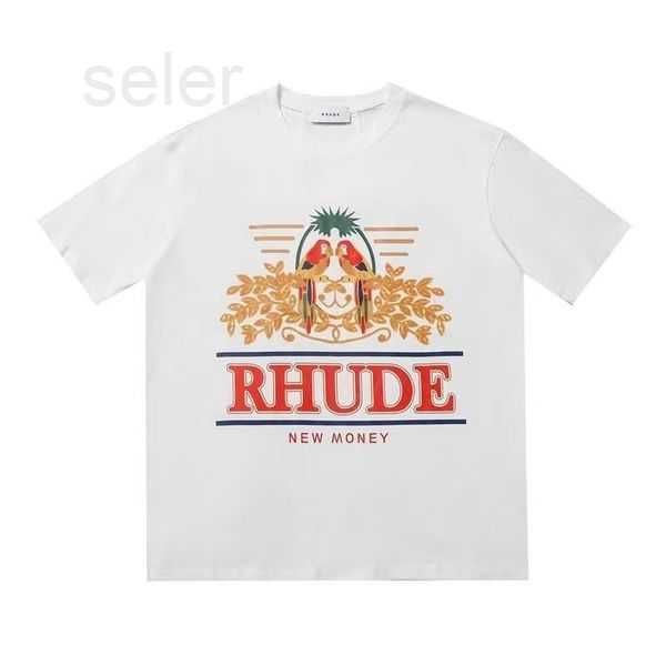 

mens t shirt rhude designer pure cotton tees street fashion casual couple matching cortez short sleeves s-xl 4 r6mx, White;black
