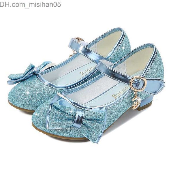 

sneakers sneakers girls princess shoes butterfly knot high heel shiny flower girl party non slip wearable kids leather crystal single z23070, Black;red