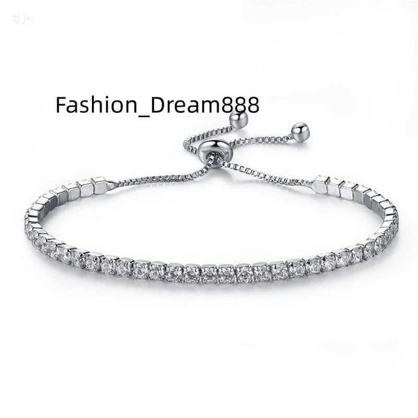 

silver plated bracelets full diamond crystal chain fit pandora rhinestone bangle bracelet women female gift br002, Golden;silver