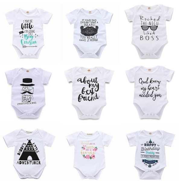

baby solid triangle romper 45 design cartoon letter printed solid jumpsuit singlebreasted girls boys outfits 318m2426404, Blue