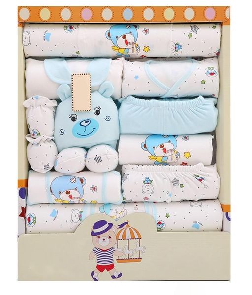 

17pcs newborn clothes set kit infant baby boys girls clothing pants hat socks infants toddle kids outfit set christmas gift y7479745, White