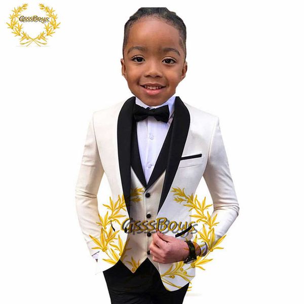 

suits boys suit wedding tuxedo 3 piece shawl collar jacket pants vest child formal blazer set slim fit outfit costume garcon mariagehkd23070, Black